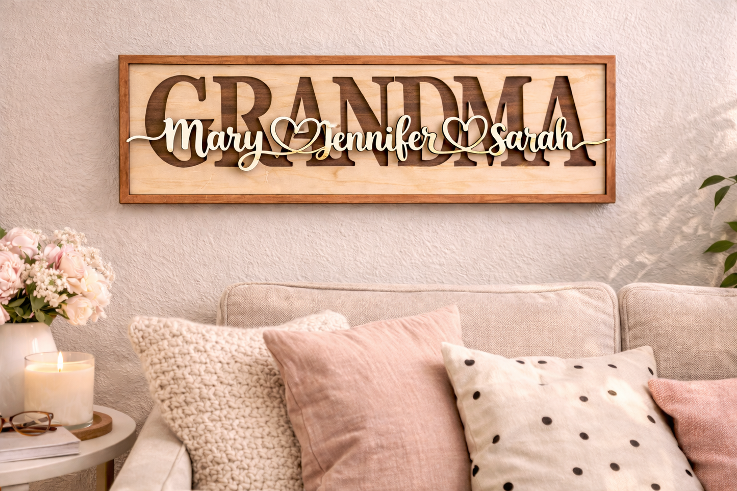 Grandma and Grandchildren sign