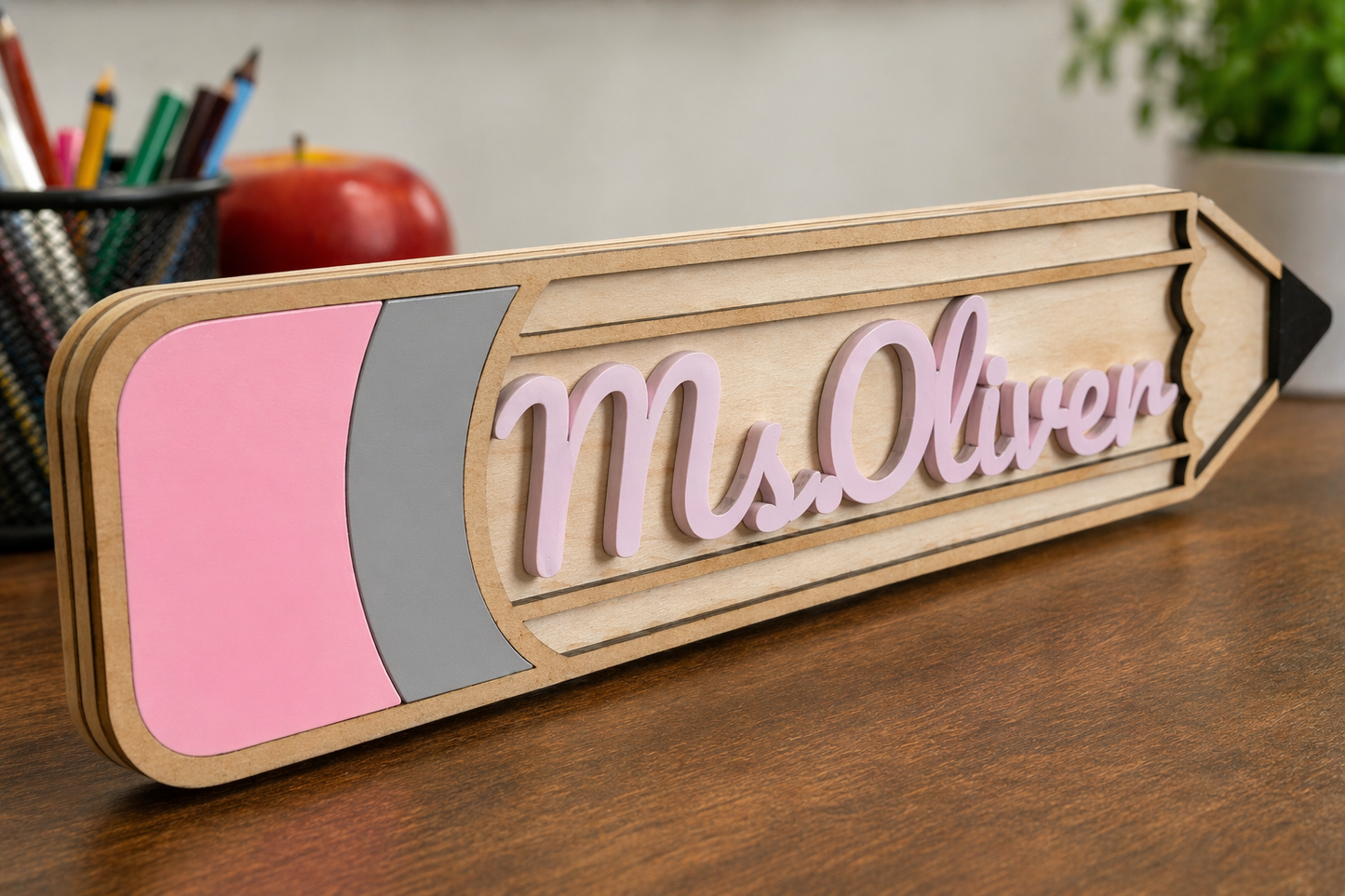 Pencil Desktop Name Sign