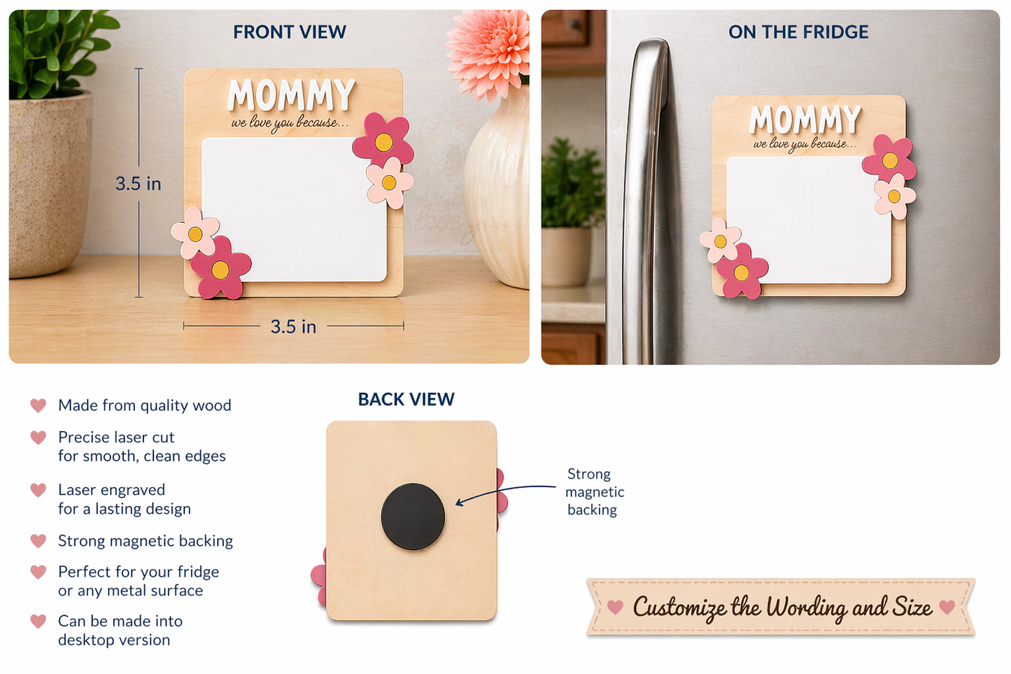 White Board Fridge Magnet