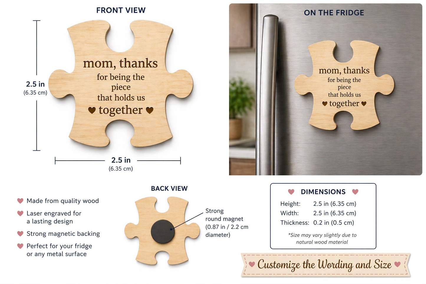 Puzzle Piece Fridge Magnet