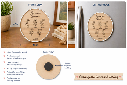 Birth Flower Fridge Magnets