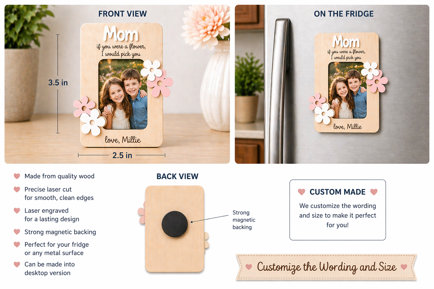 Flower Frame/Fridge Magnet
