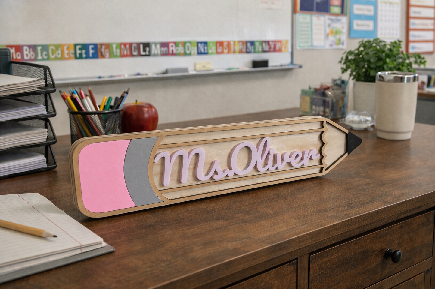Pencil Desktop Name Sign