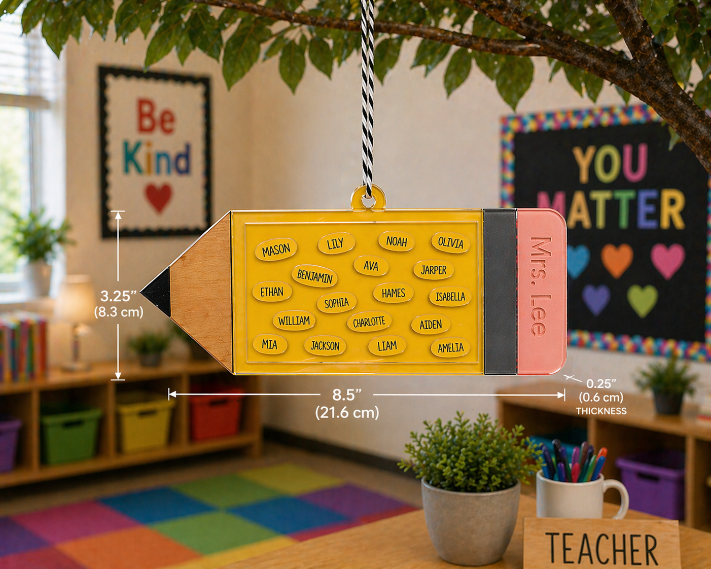 Pencil Shaker Ornament